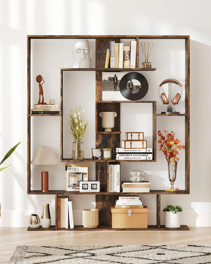 Giantex 7 Tier Geometric Bookshelf with Open Shelves