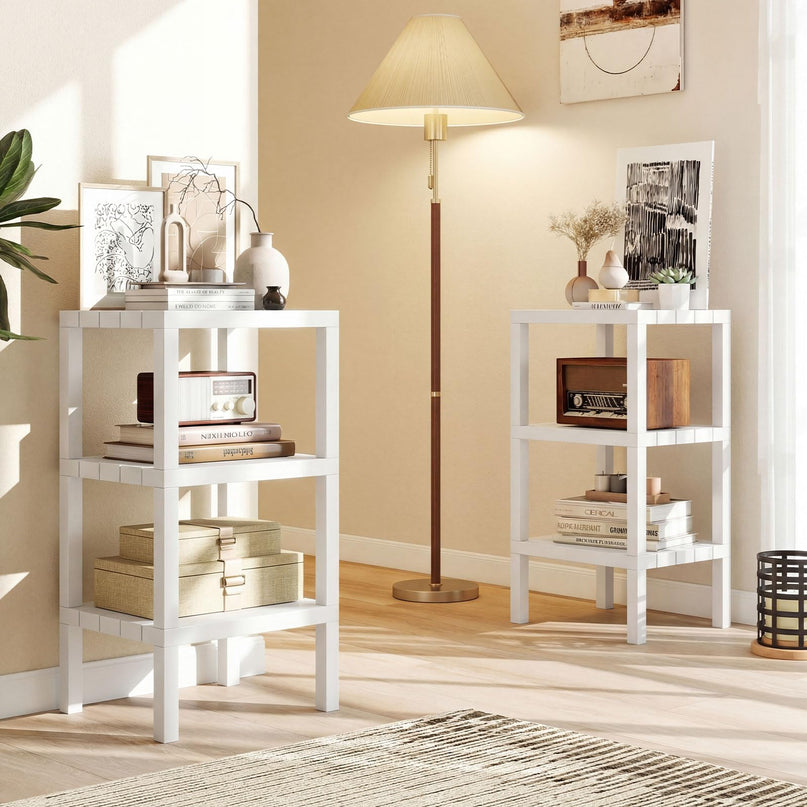 Giantex 6-Tier Plastic Modular Storage Shelves | Open Display Utility Shelving Unit