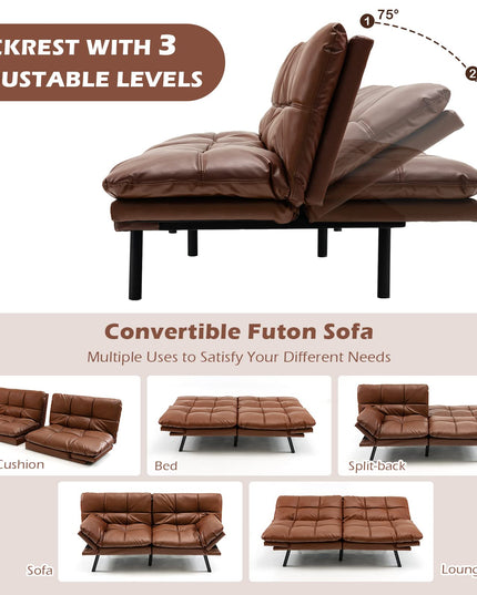 Convertible Memory Foam Futon Couch Sleeper - Giantex