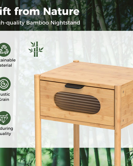 Giantex Bamboo Nightstand