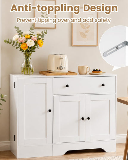 GIANTEX 41.5" Sideboard Buffet Cabinet with Storage