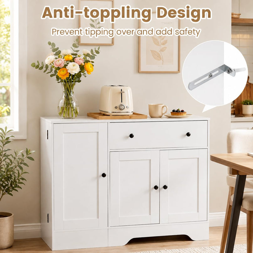 GIANTEX 41.5" Sideboard Buffet Cabinet with Storage
