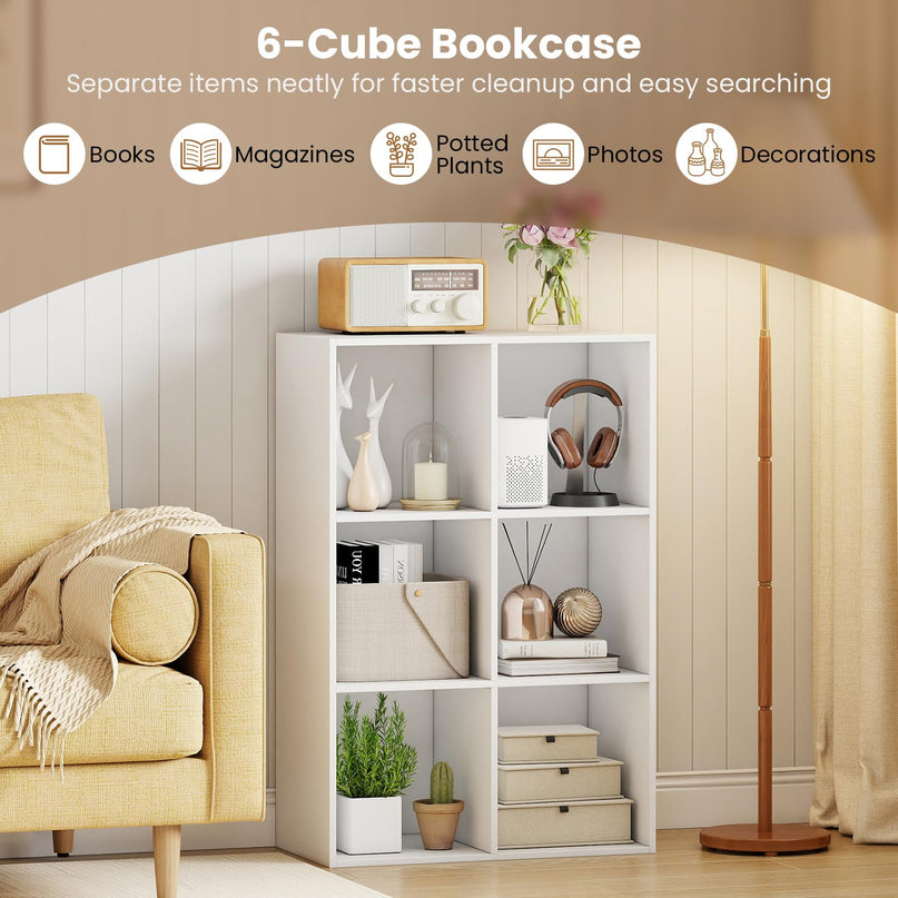 GIANTEX3/4/6/9-Cube Bookshelf Tool-Free Assembly