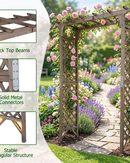 Giantex 216cm Garden Arch Trellis