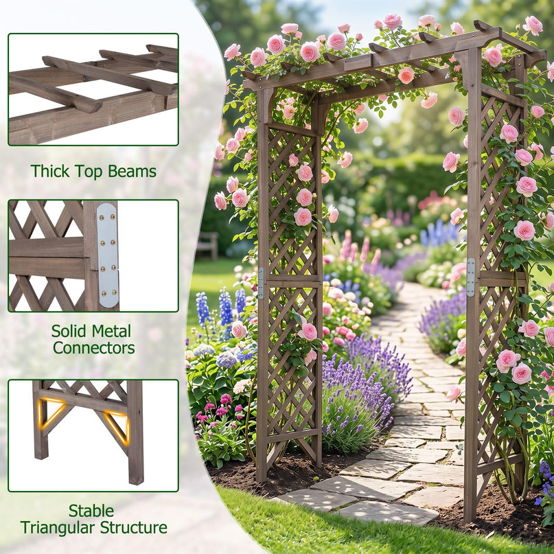 Giantex 216cm Garden Arch Trellis