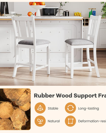Giantex 24 Inch Modern Counter Height Stools with Footrest