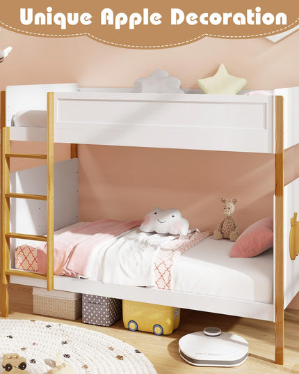 Giantex Wood Twin Over Twin Bunk Bed