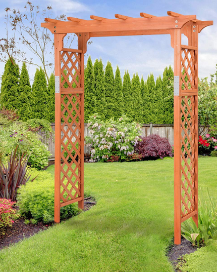 Giantex 88inch Wood Garden Arbor