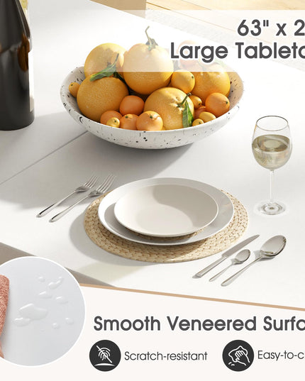 Giantex 63"x24" Dining Table for 6-8 People