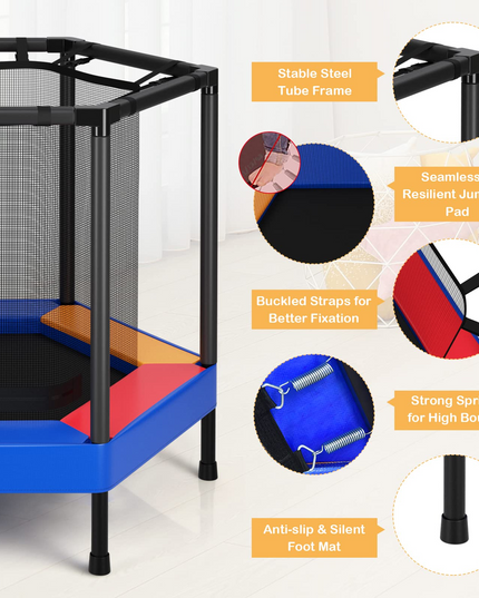 Outdoor Indoor Mini Recreational Round Trampoline -  Giantex