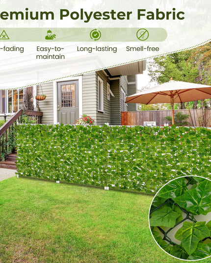 Giantex Artificial Ivy Privacy Fence 2 Pack - 120" x 40" Artificial Hedges Fence