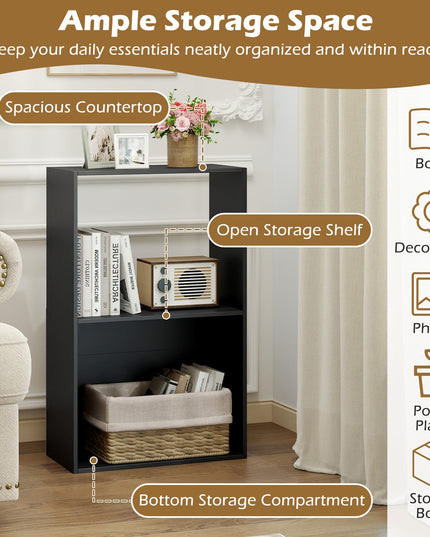Giantex 3-Tier 2-Cube Bookcase w/Open Storage Compartment (1/2)