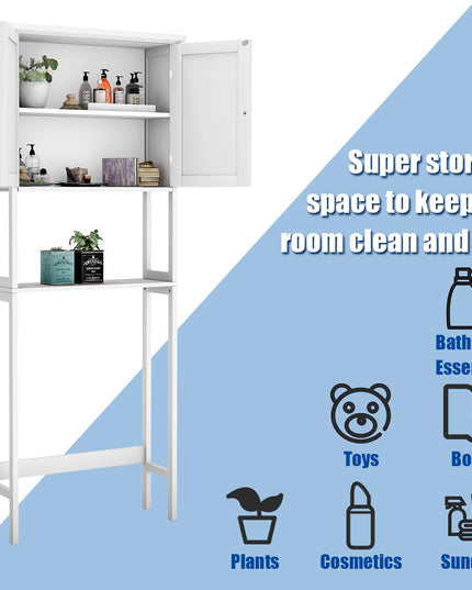 Giantex Toilet Storage Rack W/Double Door