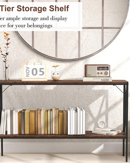 Giantex Narrow Entryway Table with Storage Shelf