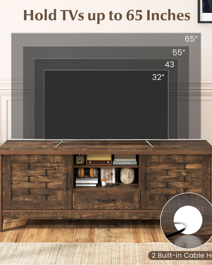 Meuble TV de ferme Giantex pour téléviseurs de 65 pouces pour salon