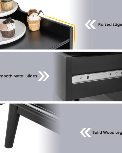 Giantex Buffet Sideboard, Modern Coffee Bar Storage Cabinet