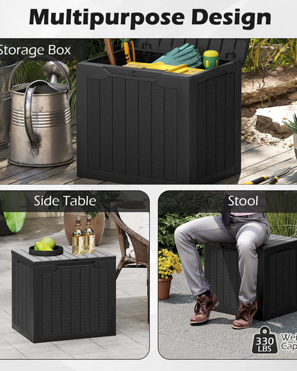 Giantex Boîte de rangement extérieure de 95 litres pour accessoires de piscine