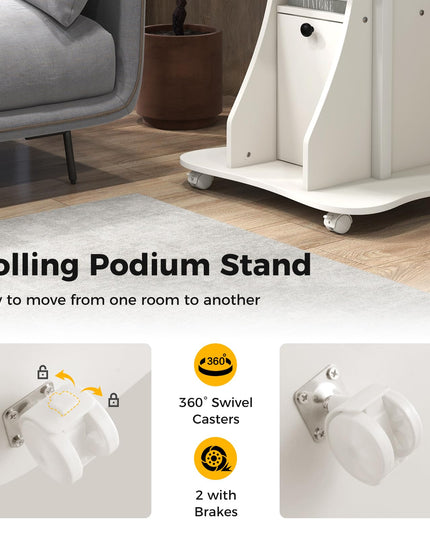 Giantex Mobile Podium Stand