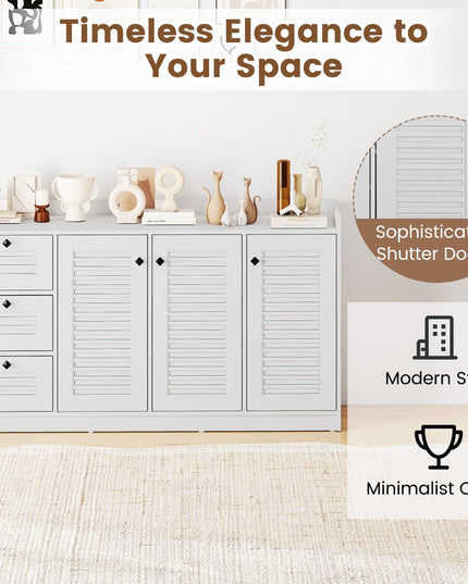 Giantex 63'' Buffet Cabinet with Storage for Living Room