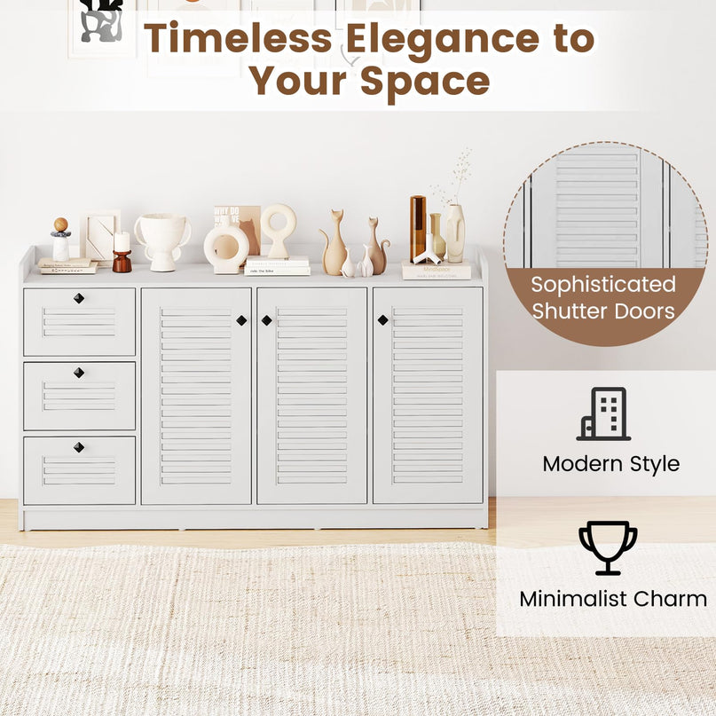 Giantex 63'' Buffet Cabinet with Storage for Living Room