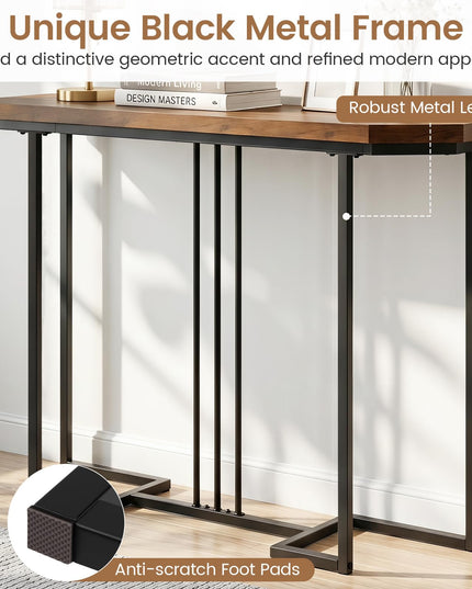 GIANTEX Modern Gold Console Table 44" Narrow Entryway Table