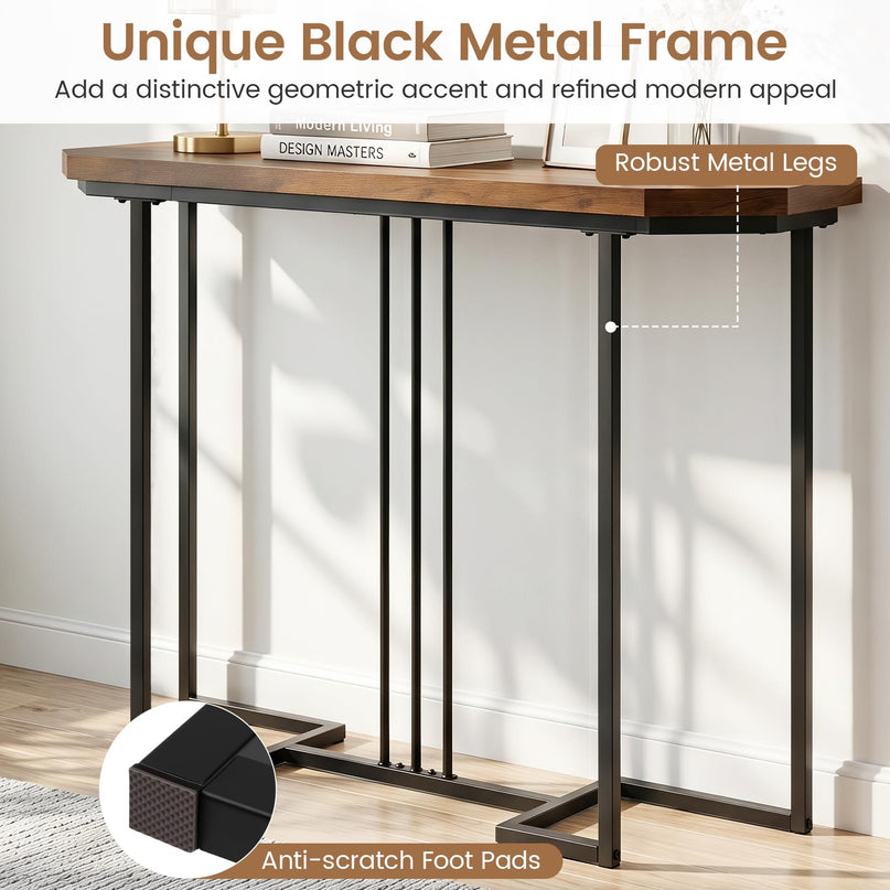 GIANTEX Modern Gold Console Table 44" Narrow Entryway Table