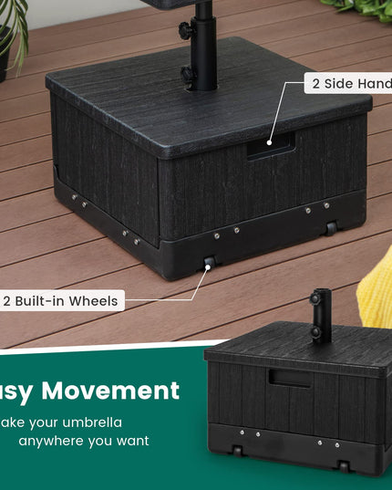 Giantex Outdoor Side Table with Umbrella Stand
