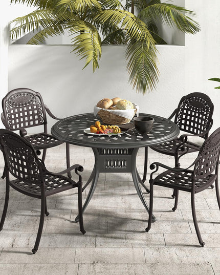 Giantex Stackable Outdoor Chairs Set of 4