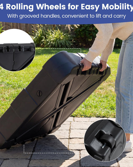 Base de parasol déporté Giantex 375 lb