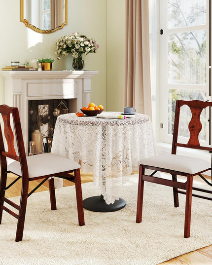 Giantex Folding Dining Chairs Set of 2/4 Upholstered Dining Chairs