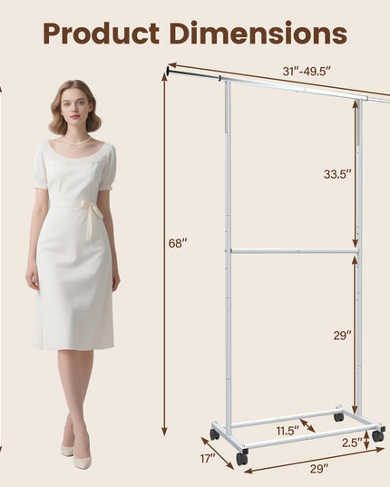 Giantex Extendable Clothes Rack for Dressing Room