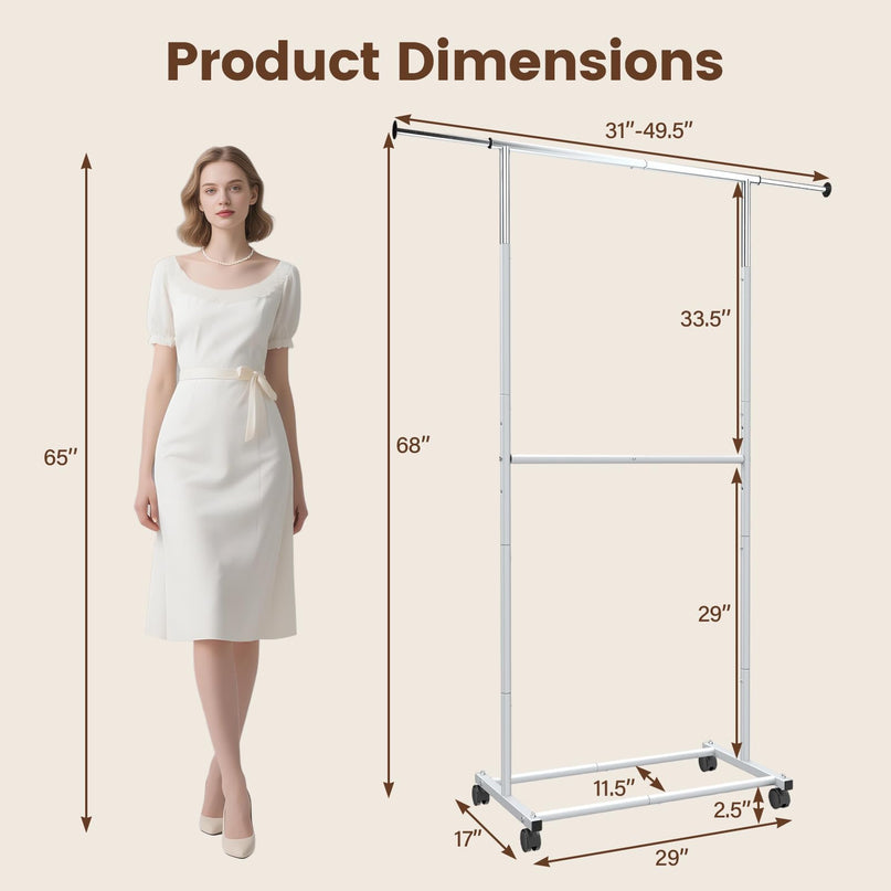 Giantex Extendable Clothes Rack for Dressing Room