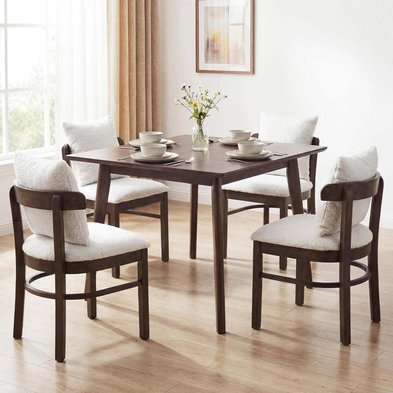 Giantex Chaises de cuisine rembourrées avec oreiller amovible