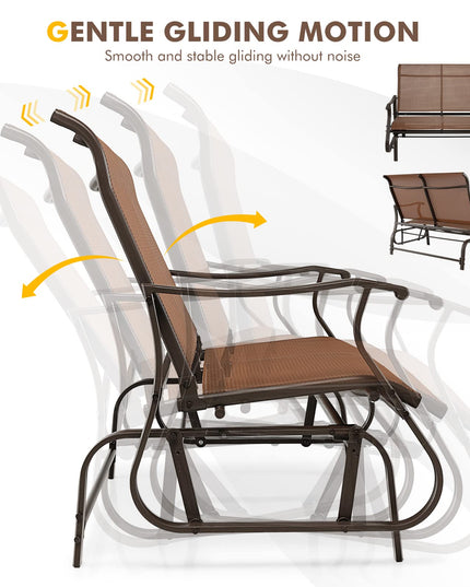 Giantex Outdoor Glider Bench Chair - Extra-Large 2 Person Loveseat