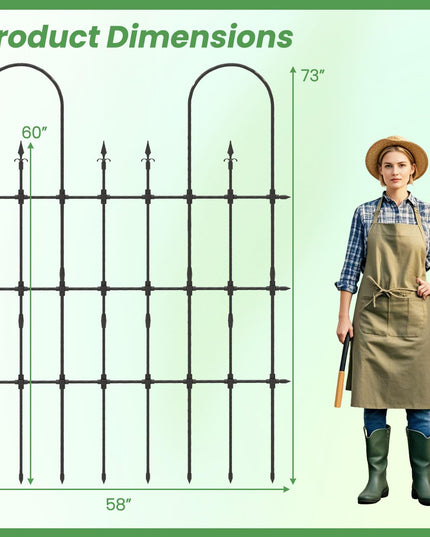 Giantex Outdoor Garden Trellis for for Climbing Plants, 73” Tall Trellis w/Rustproof PE Coated Metal Pipes