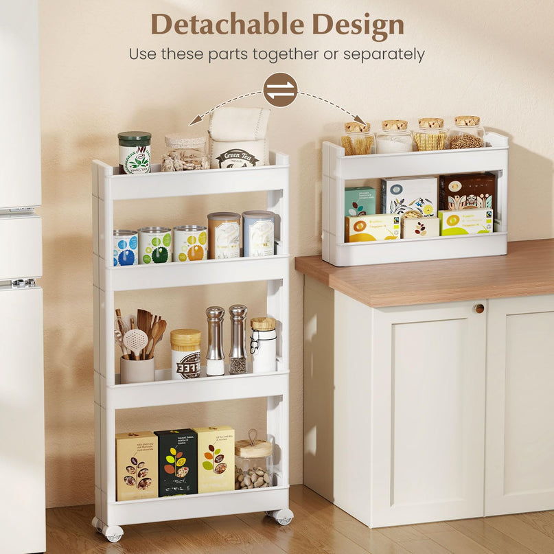 Giantex 4-Tier Slim Rolling Storage Cart