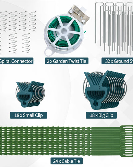 Giantex 8/16 Panels Cucumber Trellis with 36 Clips