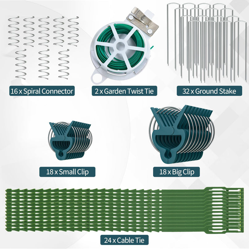 Giantex 8/16 Panels Cucumber Trellis with 36 Clips
