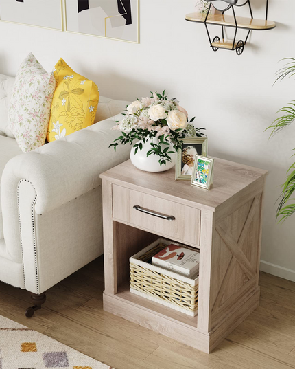 Wooden Sofa Side Table for Bedroom Office Study