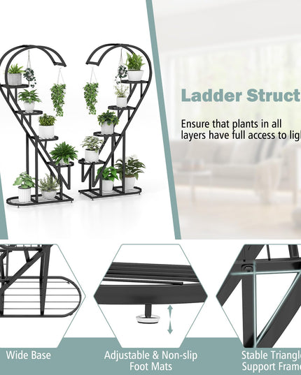 Giantex 5 Tier Metal Plant Stand Indoor
