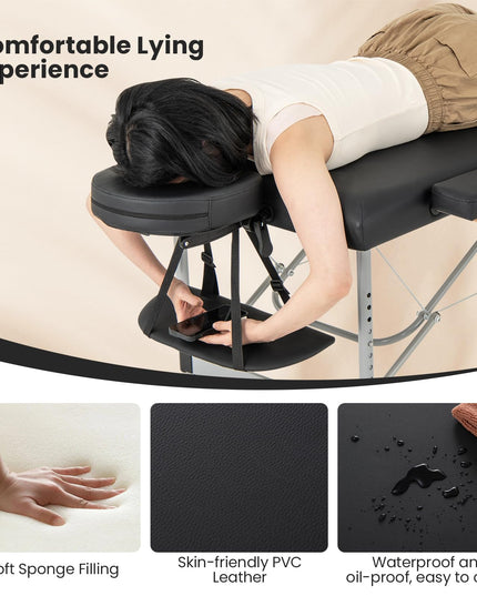 Giantex Massage Table, Portable Massage Bed with Carrying Bag