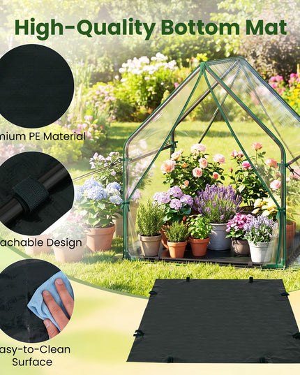 Giantex Mini Greenhouse with Sturdy Metal Frame