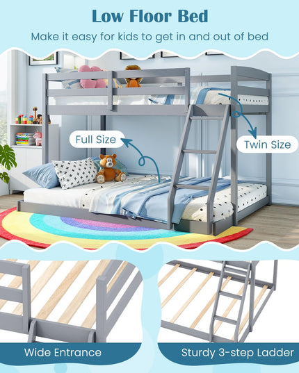 Giantex Twin Over Full Bunk Bed for Kids