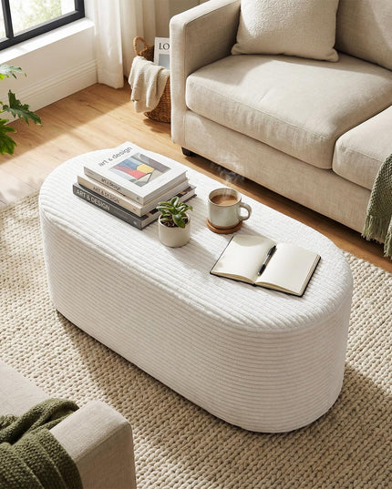 Giantex 47" Plush Corduroy End of Bed Bench with High-Density Sponge