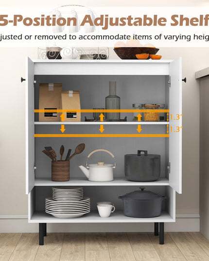 Giantex Sideboard Buffet Cabinet with Adjustable Shelf & Anti Tipping Kit