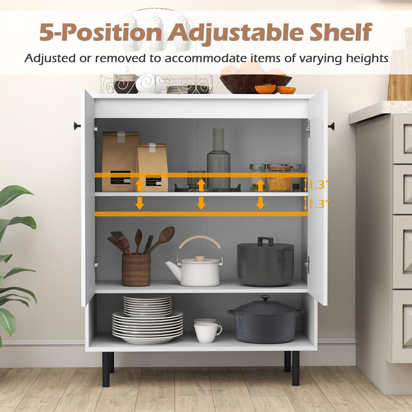 Giantex Sideboard Buffet Cabinet with Adjustable Shelf & Anti Tipping Kit