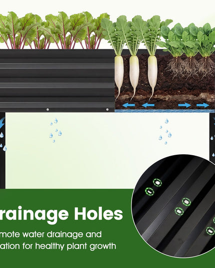 Giantex Raised Garden Bed with Legs | 44" x 22" x 32" Metal Large Elevated Planter Box (1/2)