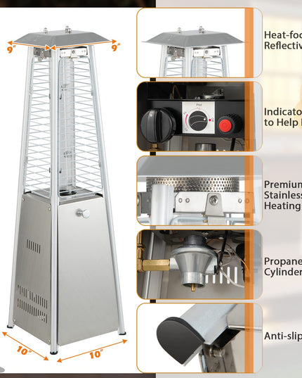 Giantex Outdoor Heaters for Patio - 35" Outside Portable Tabletop Patio Heater, 9500 BTU