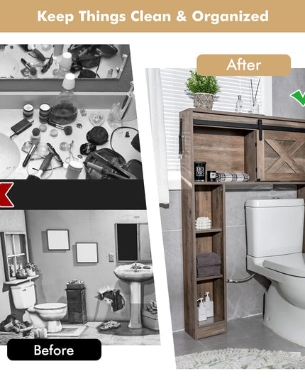 Over The Toilet Storage Cabinet - Giantex