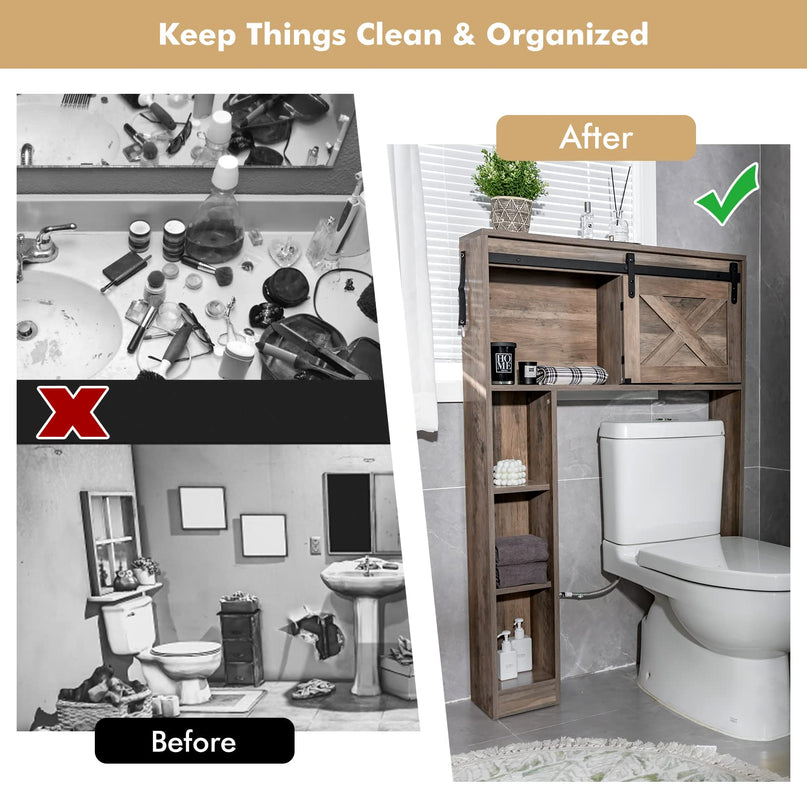 Over The Toilet Storage Cabinet - Giantex